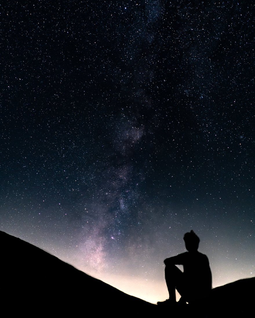 Brandon’s silhouette beneath the Milky Way